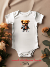 Load image into Gallery viewer, Cute Animal Design Baby Vest | Teddy Design Baby Vest | Owl Design Baby Vest | Elephant Design Baby Vest | Personalised Baby Vest
