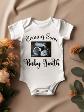Load image into Gallery viewer, Personalised Baby Vest | Welcome Baby Vest | Baby Announcement Vest | Baby Christmas Vest
