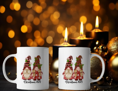 Christmas 2023 Gnome Design Mug | 11oz Christmas Mug