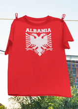 Load image into Gallery viewer, Albanian eagle with Albania text on top (Man T-shirt)
