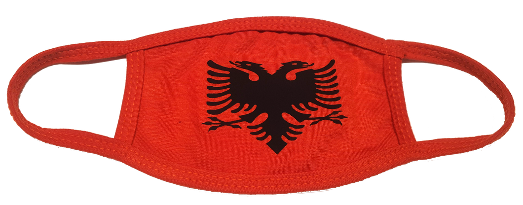 Albanian flag mask for children year 3 to 9 years old