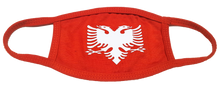 Load image into Gallery viewer, Albanian flag mask for children year 3 to 9 years old
