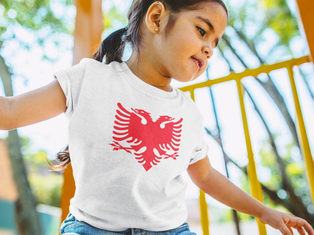 Kids Albanian Eagle White T-shirt