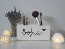 Load image into Gallery viewer, Personalised Makeup Brush Holder and Organiser | 3 Compartment
