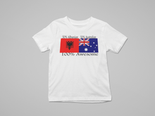 Load image into Gallery viewer, 50/50% flag and 100% Awesome Children&#39;s T-Shirt
