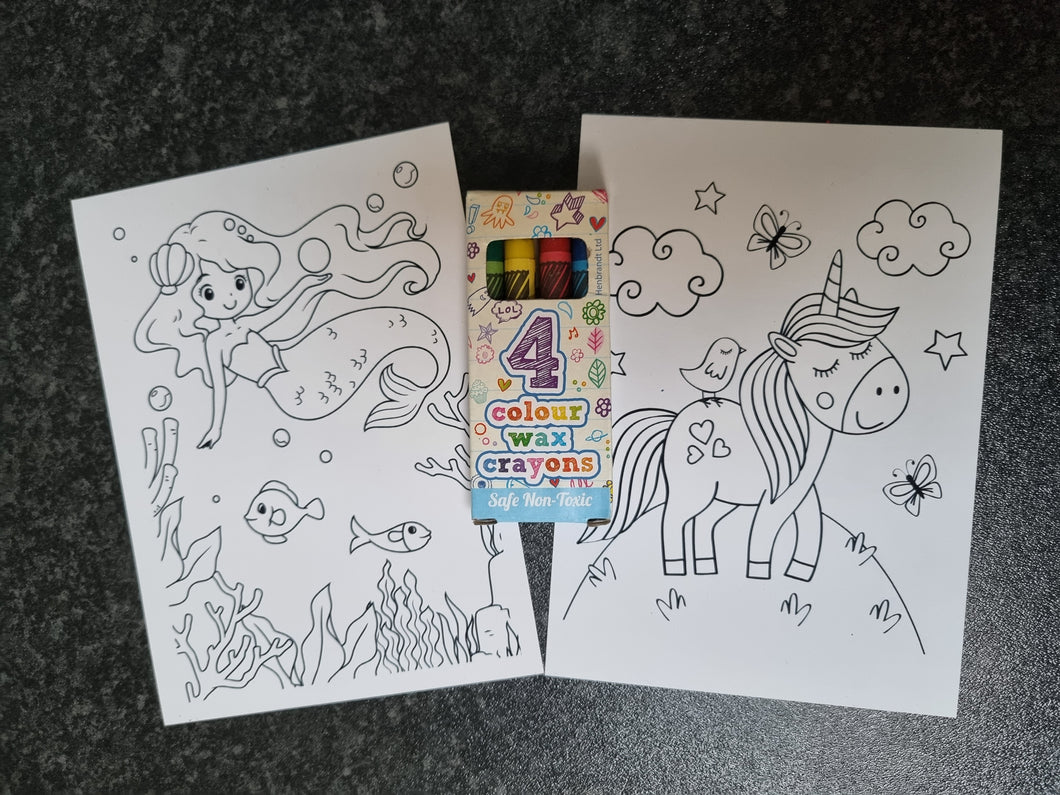 Colour in Magnet Pack inc Crayons