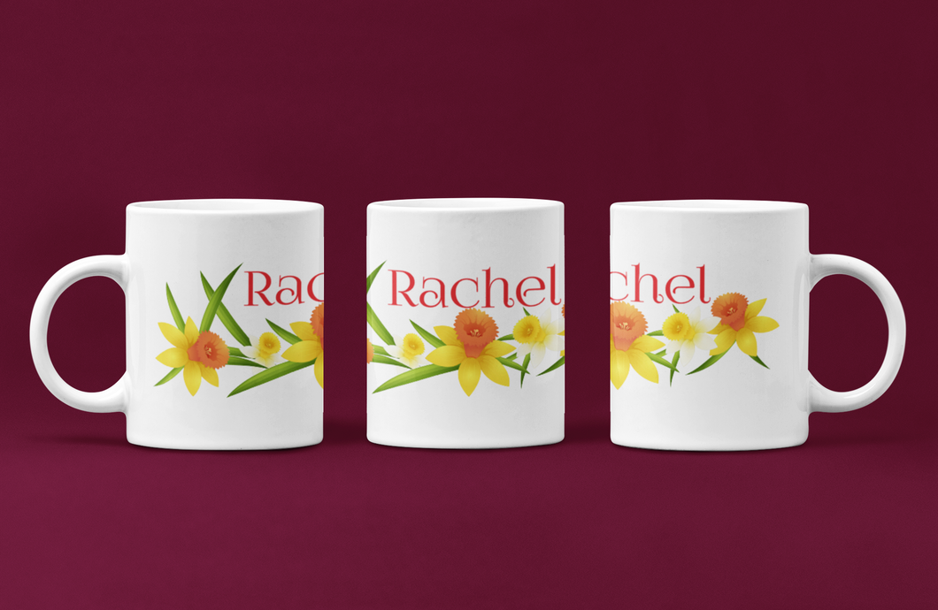 Personalised Daffodil Mug | Easter Mug | Spring Design Mug