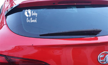 Load image into Gallery viewer, Baby on Board with baby foot prints Vinyl Car Sticker
