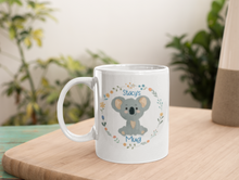 Load image into Gallery viewer, Cute Personalised Koala Mug | Custom 11oz Koala mug
