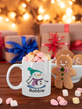 Load image into Gallery viewer, Personalised Christmas Gingerbread Man or Snowman Mug |
