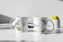 Load image into Gallery viewer, Personalised Flower Banner Mug | Custom Flower Wrap Mug
