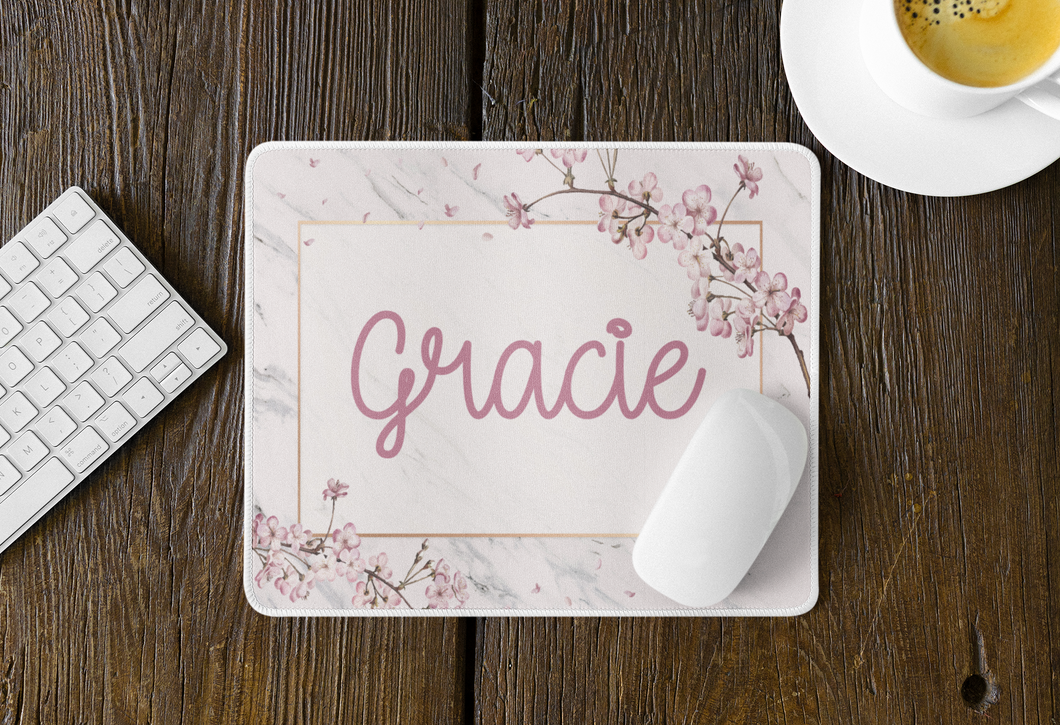 Personalised Cherry Blossom Mouse Mat