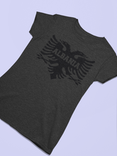 Load image into Gallery viewer, Albanian eagle with Albania text on the middle (Women T-shirt)
