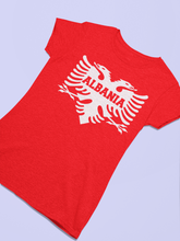 Load image into Gallery viewer, Albanian eagle with Albania text on the middle (Women T-shirt)
