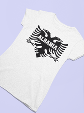 Load image into Gallery viewer, Albanian eagle with Albania text on the middle (Women T-shirt)
