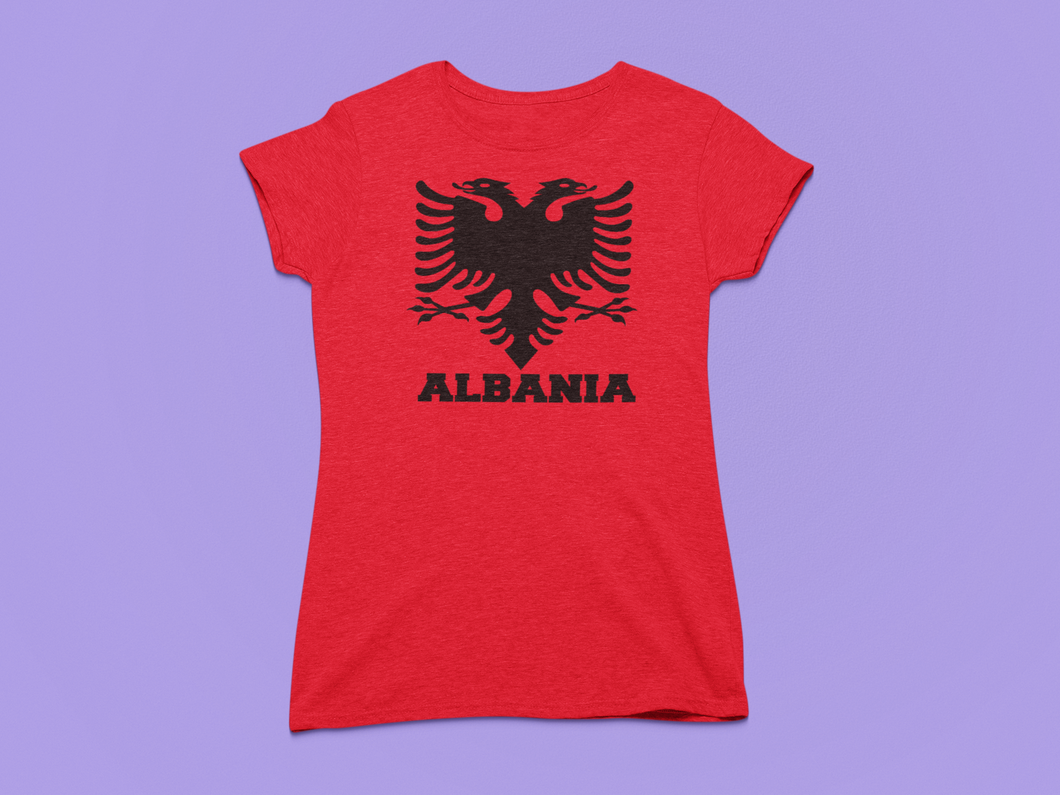 Albanian eagle with Albania text on the bottom ( Women T-shirt )