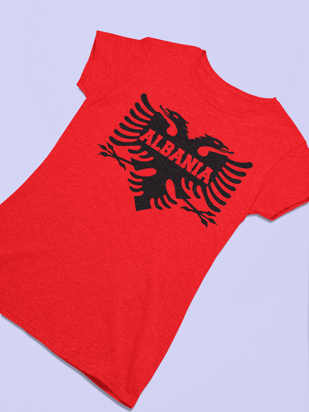 Albanian eagle with Albania text on the middle (Women T-shirt)