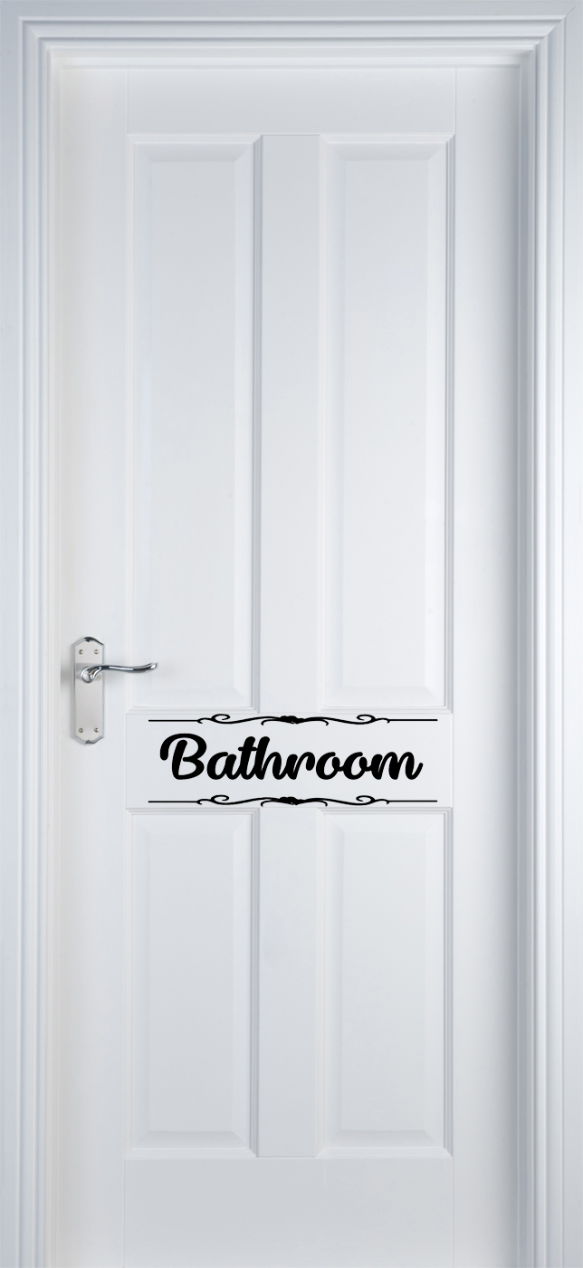 Bathroom/Toilet/Shower Room Adhesive Vinyl Door Label