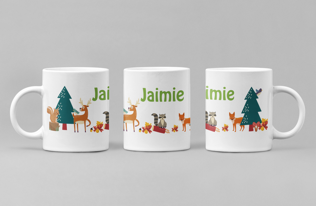 Personalised Forest Design Mug, Custom Outdoor Ceramic Mug
